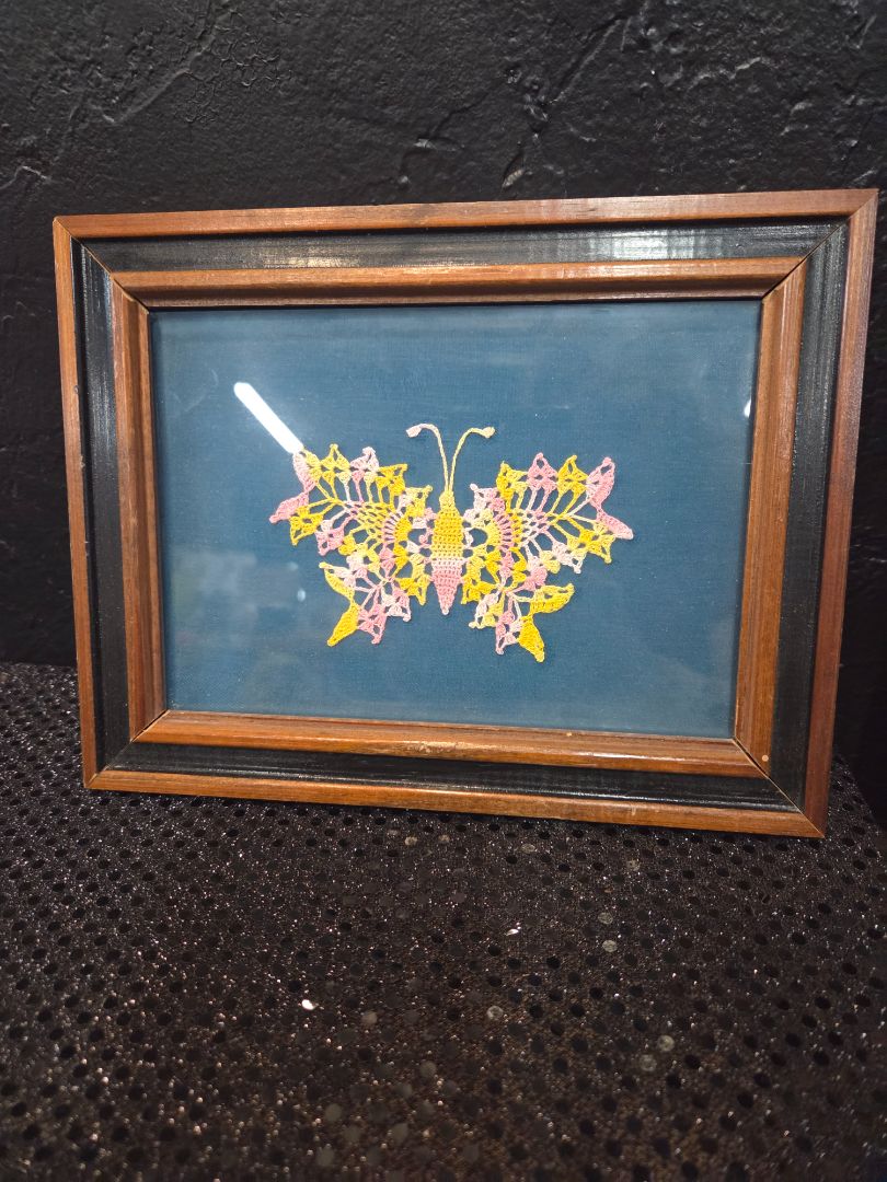 Crocheted Butterfly Picture