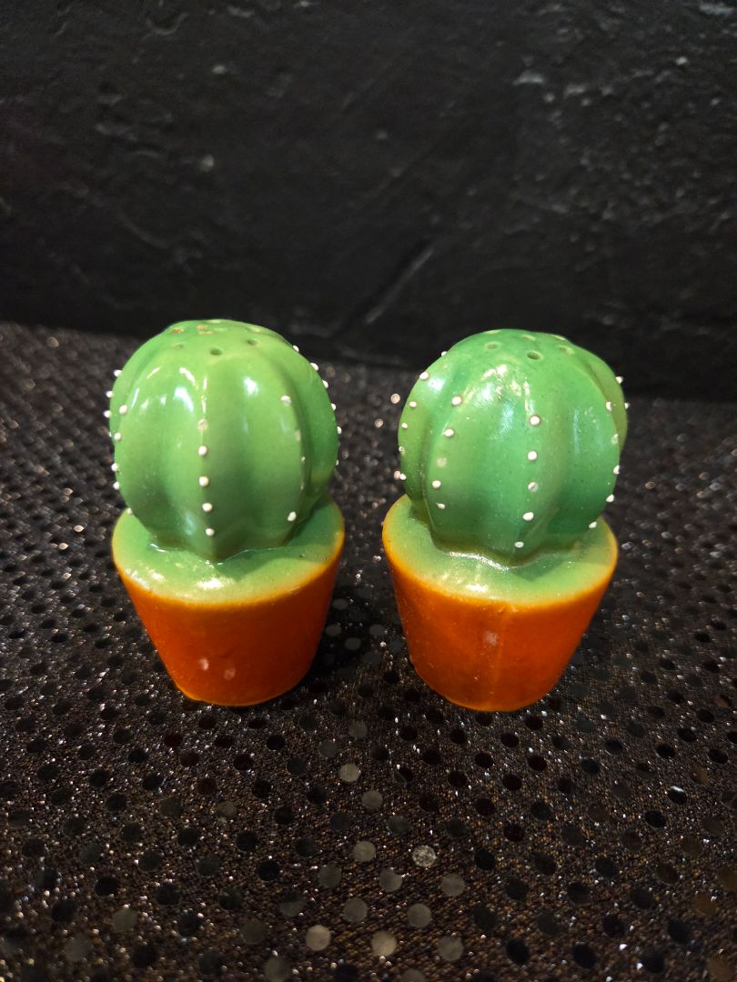 Vintage Cactus Salt and Pepper Shakers