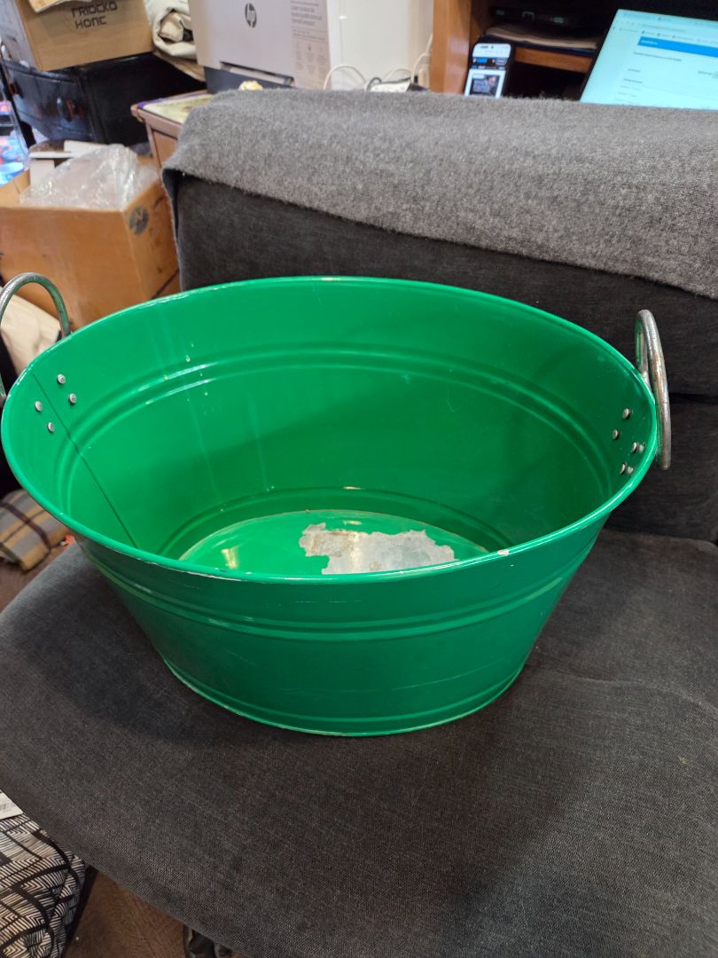 Green Metal Bucket