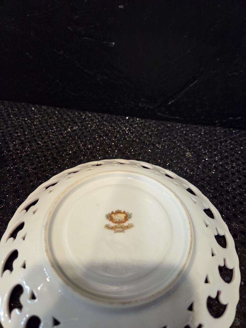 Royal Sealy 3 Foot Pink Lusterware Teacup and Saucer