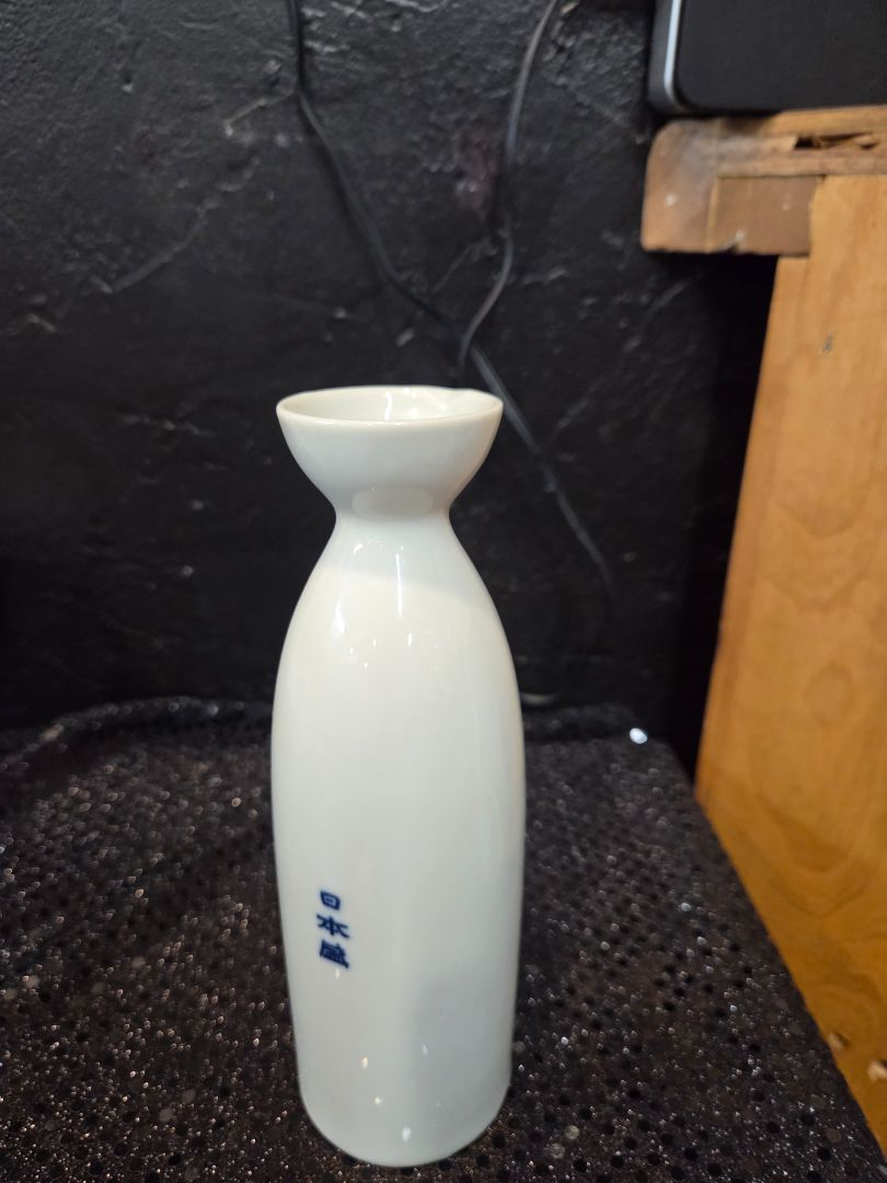 Sake Carafe White with Blue