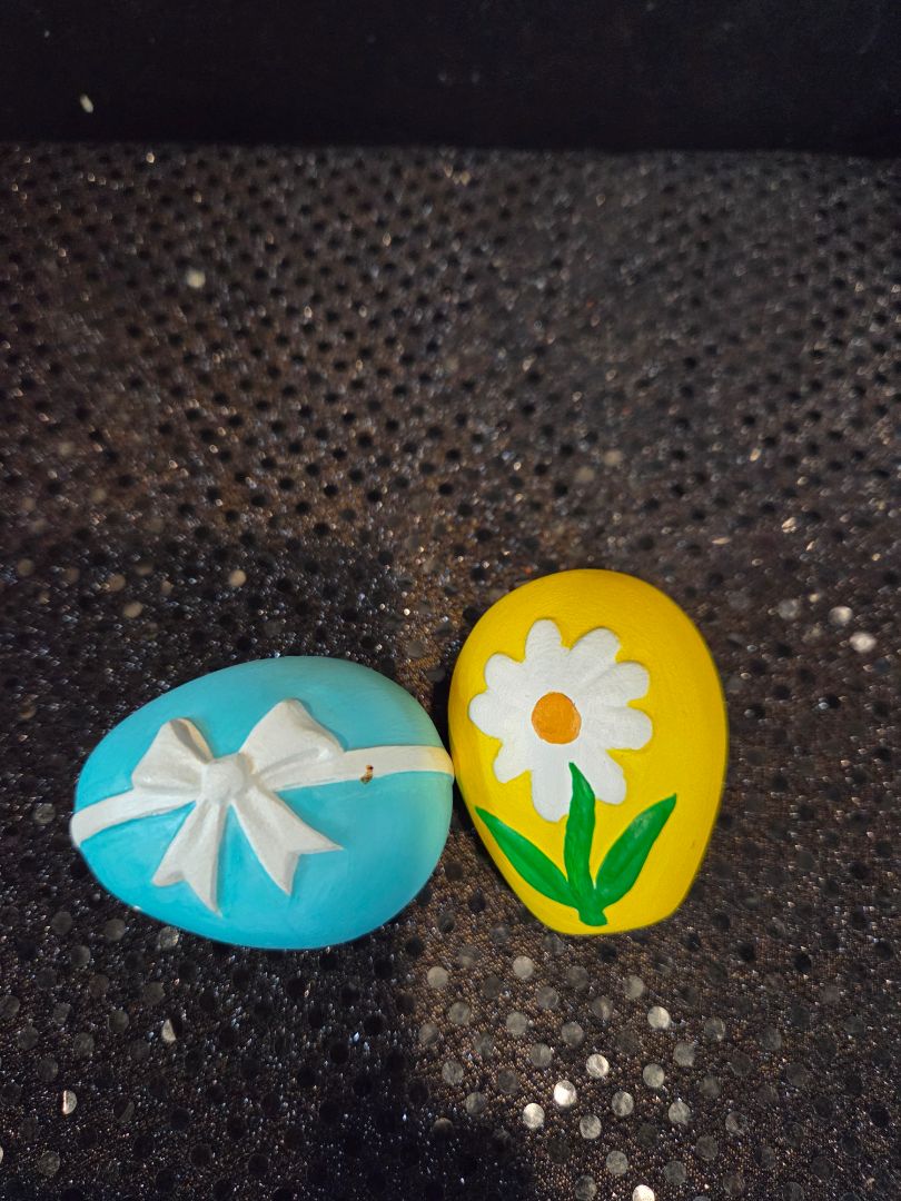 Set of 2 Ceramic Easter Eggs