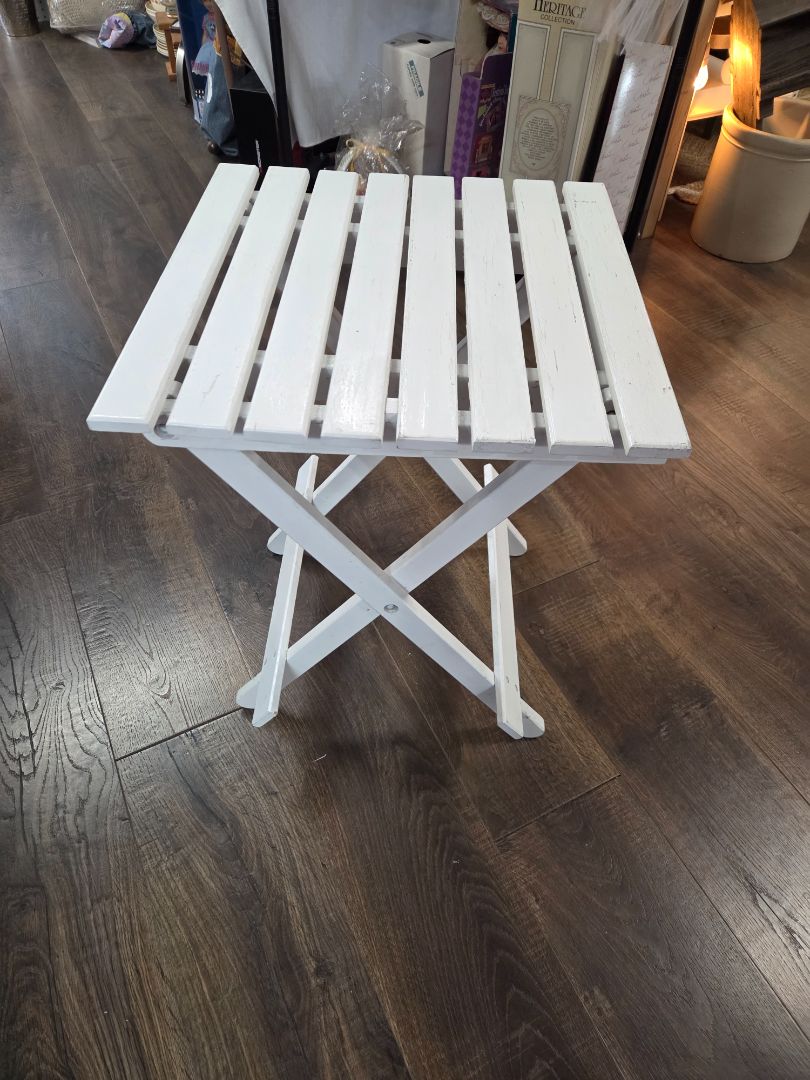 Quick Fold Table White Wood