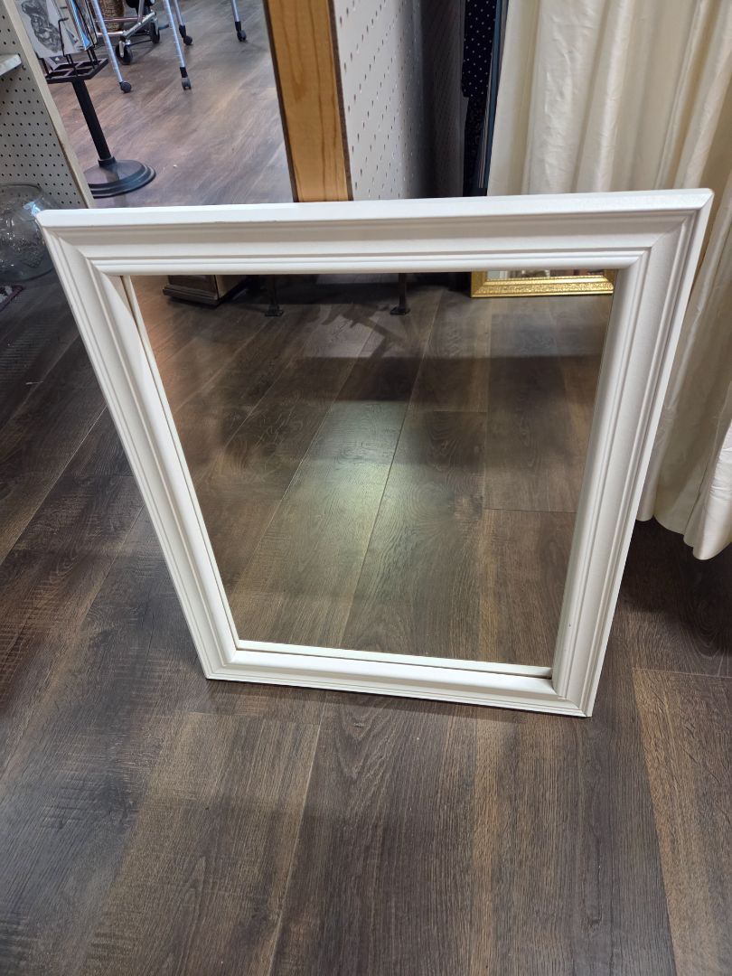 White Framed Mirror