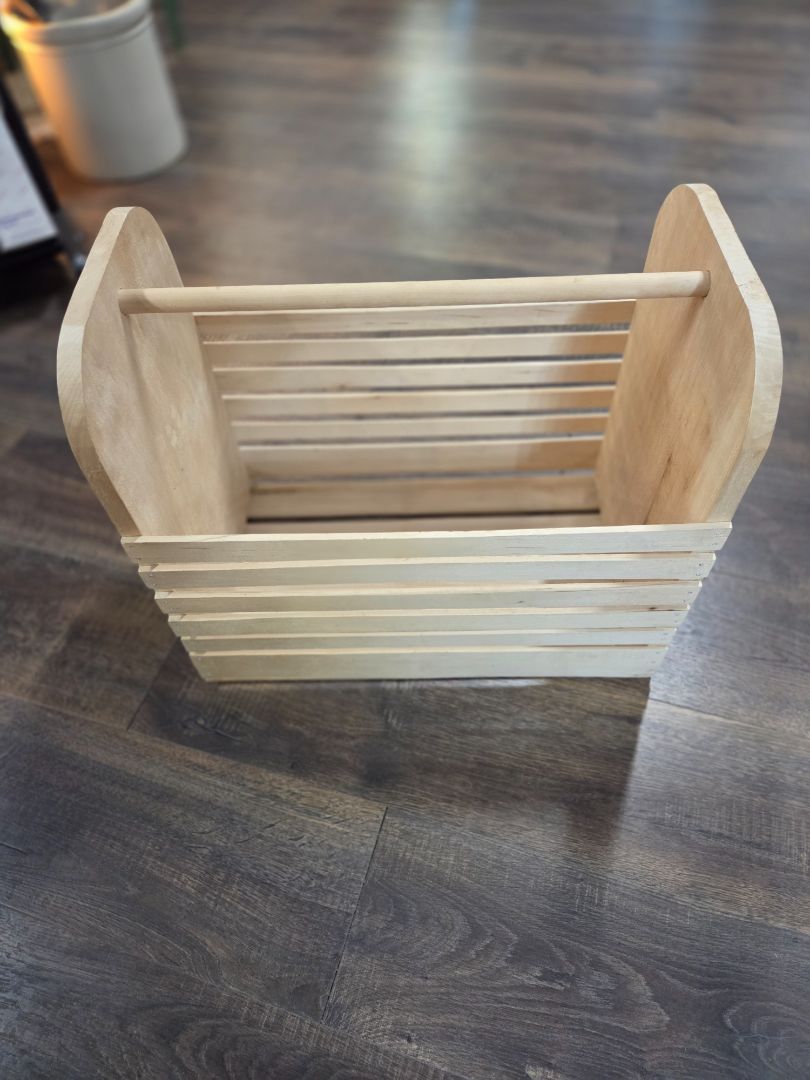Hand Made Slatted Basket