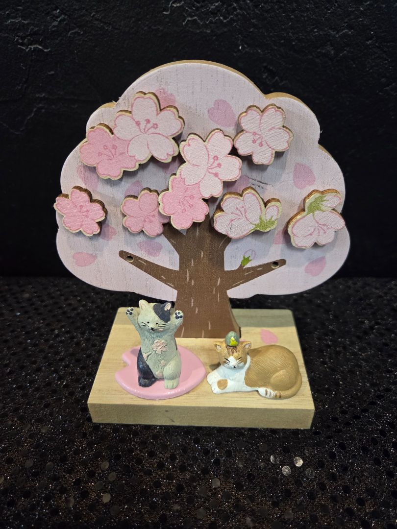 Natural Kitchen Cherry Blossom with Cats