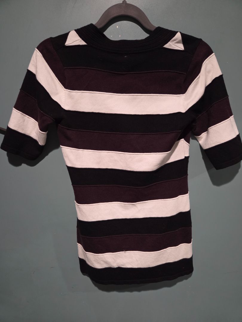 Studio Y Knit Top Black/Brown/White Medium
