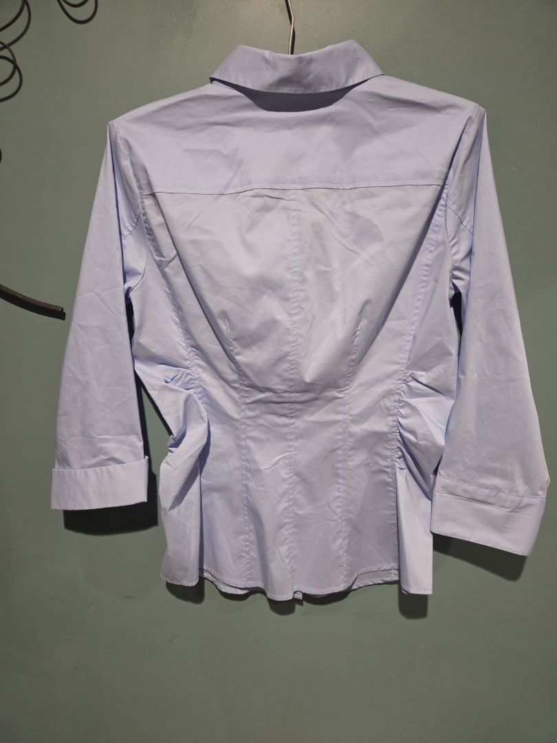 New York & Company Purple Button down top Medium