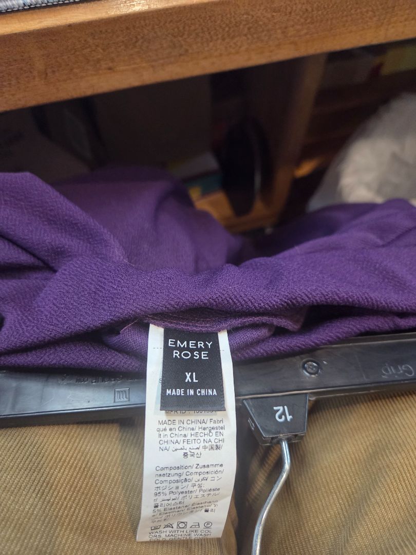Emery Rose Plum Purple Pull on Pencil skirt XL