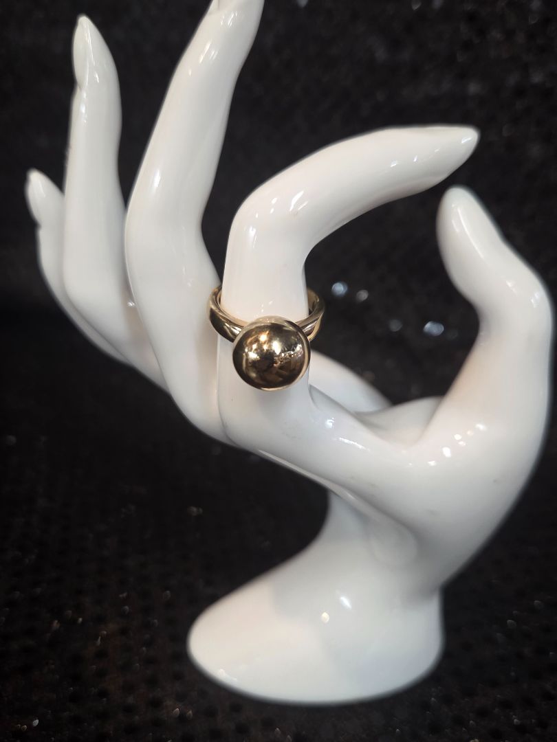 925 Silver Lady's Ball Ring