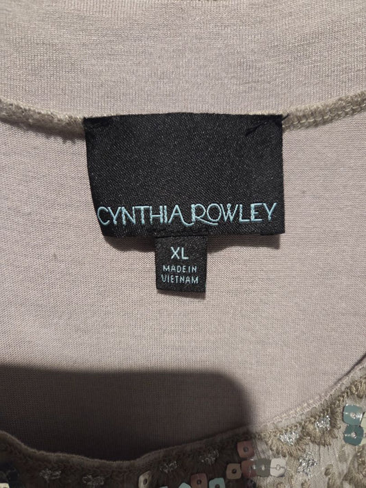 Cynthia Rowley Gold Sleeveless Top XL