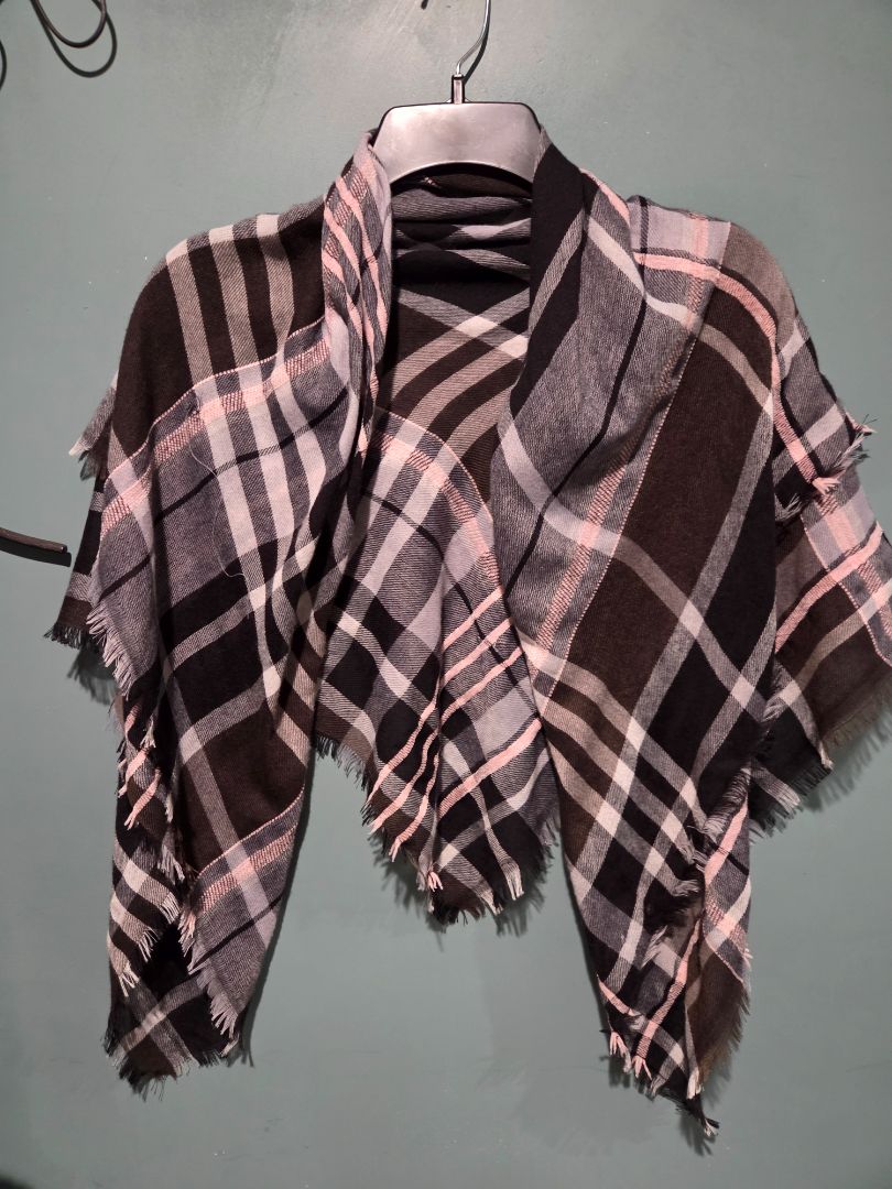 Black/Grey and Pink Scarf