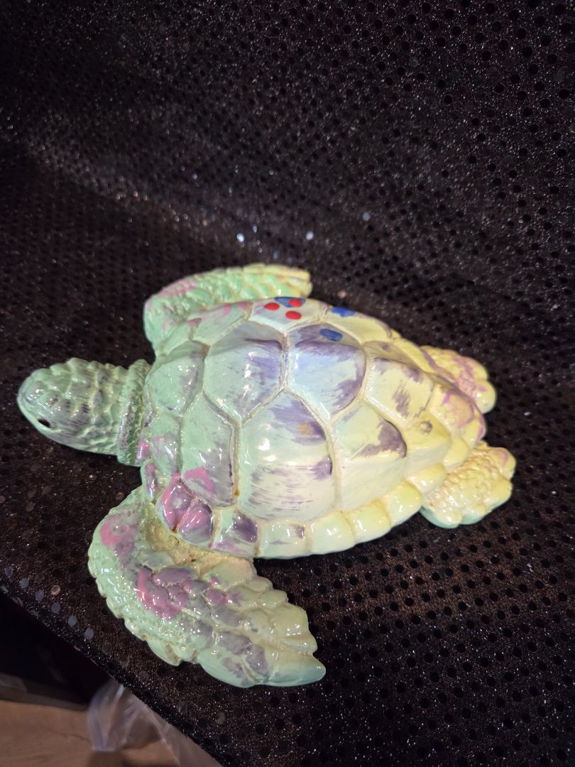 Hand Painted Sea Turtle Wall Art