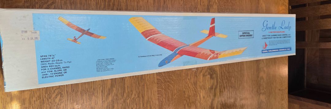 Carl Goldberg Gentle Lady 2 Meter Sailplane Airplane Glider Plane Kit SP1