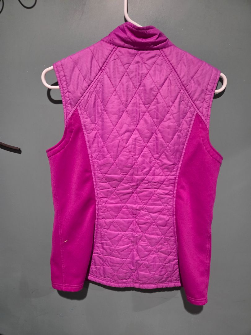 Eddie Bauer Purple Quilted Vest Full Zip Medium