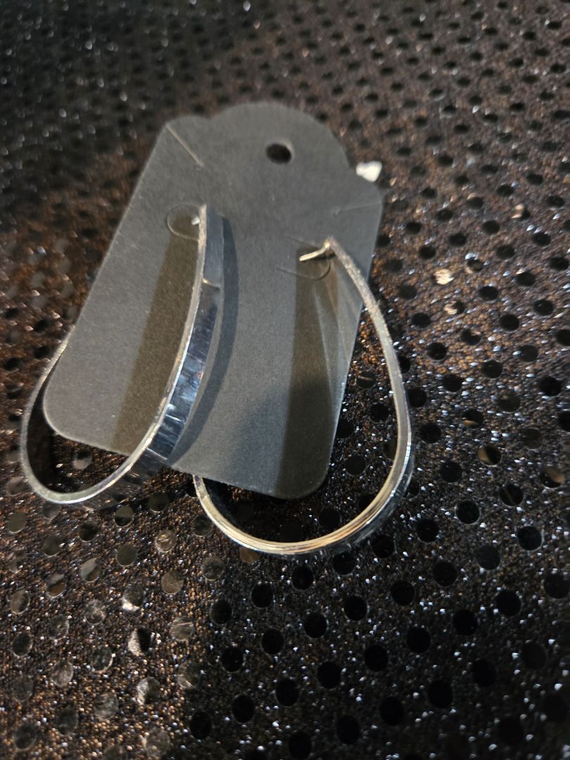 Silver Tone Hoop Earrings