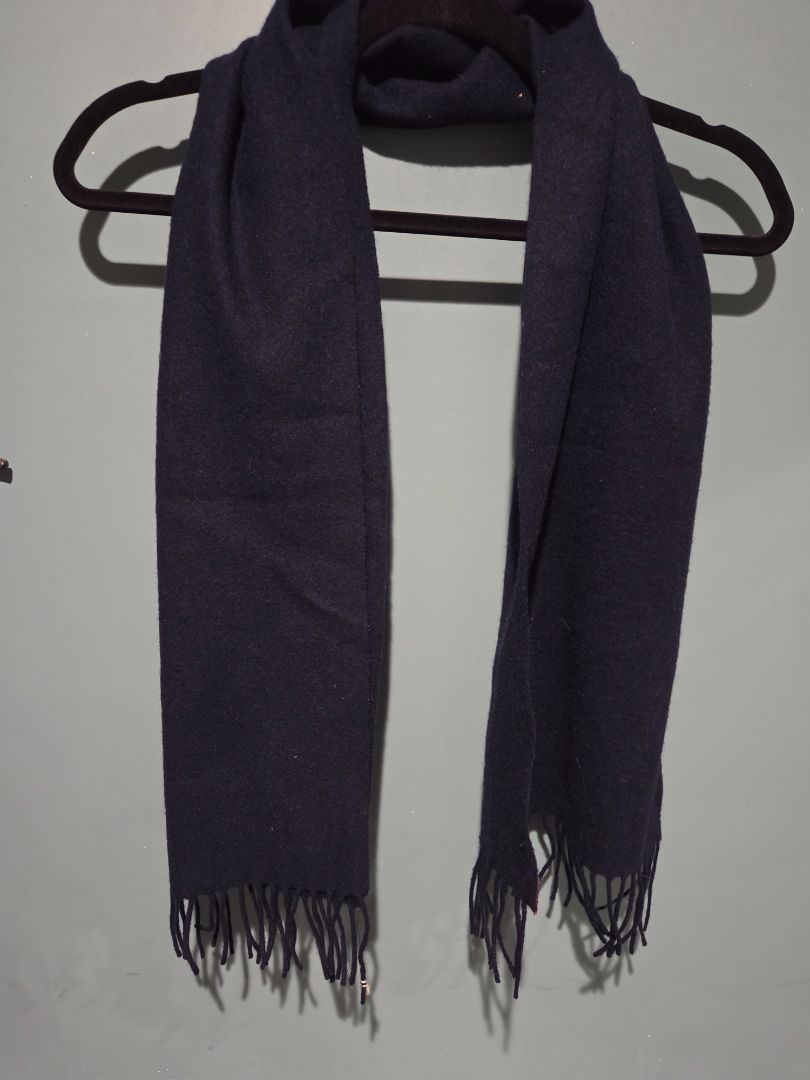 Blue Fringed Scarf