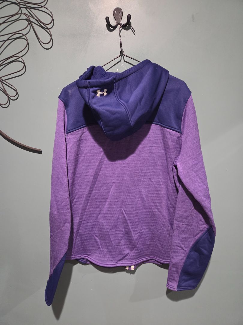 UA XL Cold Gear Full Zip Purple Hoodie
