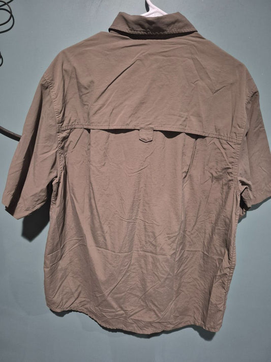 Army Green REI Short Sleeve Button Shirt, M