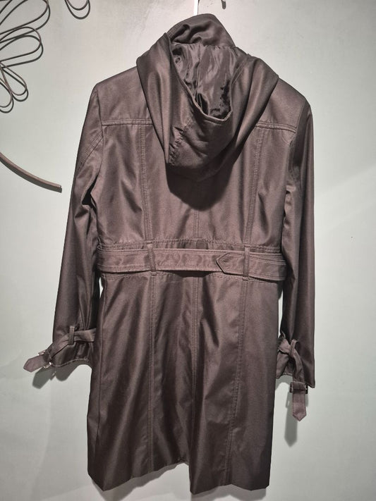 Black Kenneth Cole Reaction Trench Raincoat, S