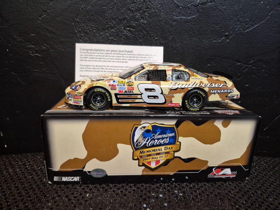 Dale Earnhardt #8 Budweiser Camo / American Heros 2007 Monte Carlo SS
