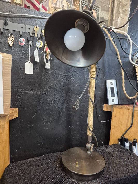Duvall Task 28" Aged Metal Lamp