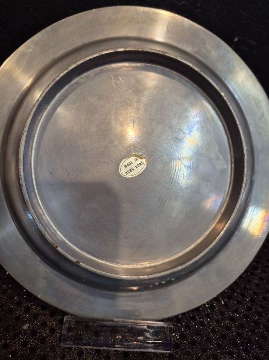 Silver & Brass Mixed Metal Cherry Blossoms Trinket Dish, 7"