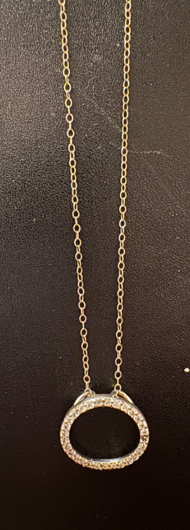 925 CZ Circle Necklace