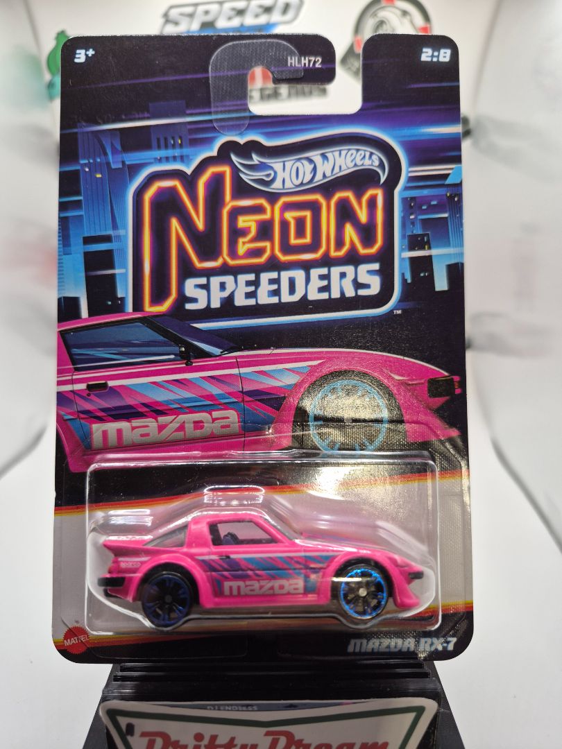 Hot Wheels ’95 Mazda RX‑7 Drift Neon Speeders Neon Pink