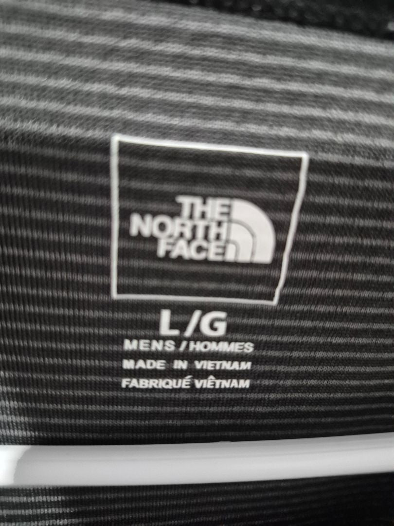 Black & Grey The North Face Men's Long Sleeve Shirt, L