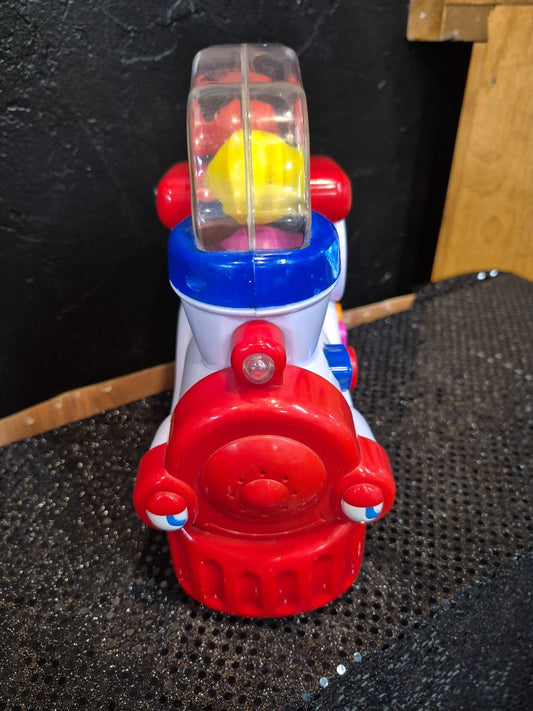 White Navystar Musical Train, 8" × 8.5" × 4"