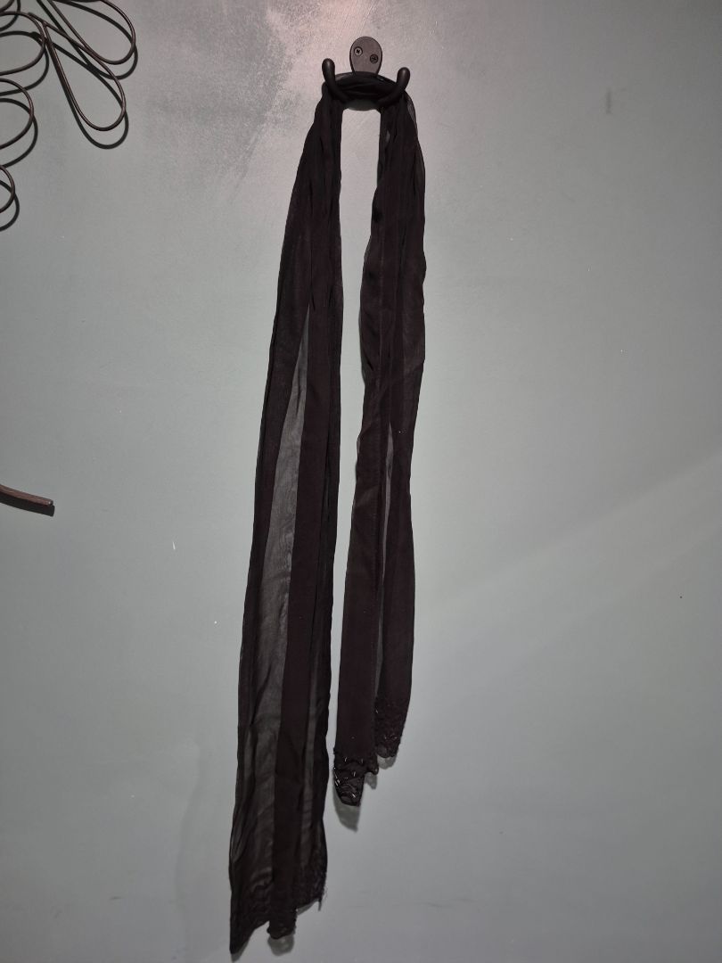 Black Beaded Scarf