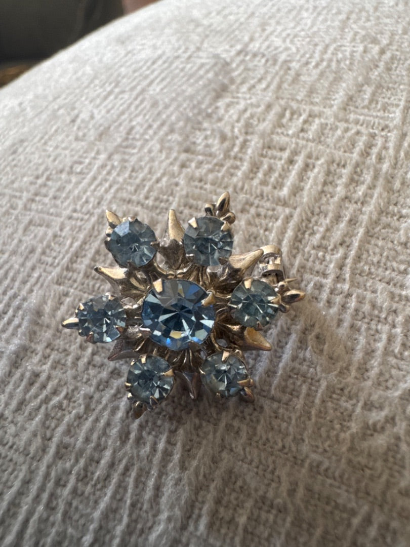 Blue Snowflake Broach