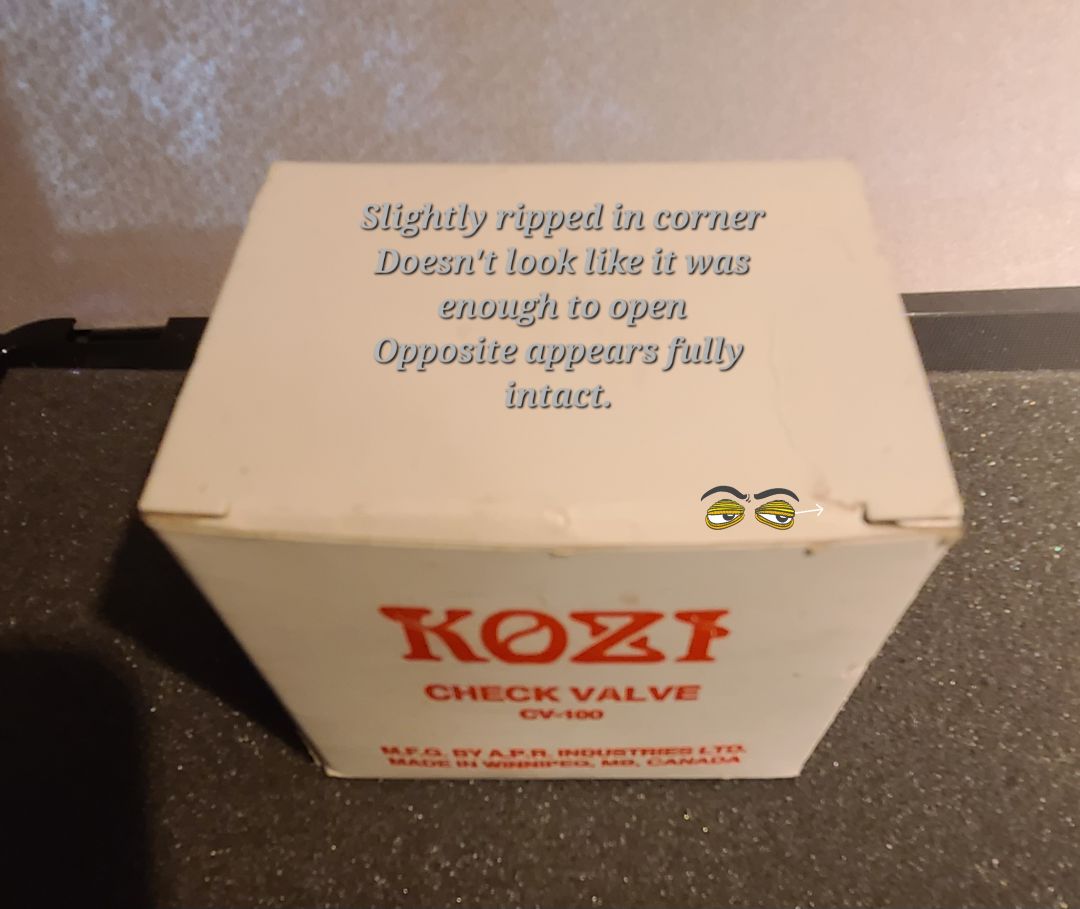 Brass Kozi KOZI CV-100 Wood Pellet Stove Check Valve, 3"x3"x3"
