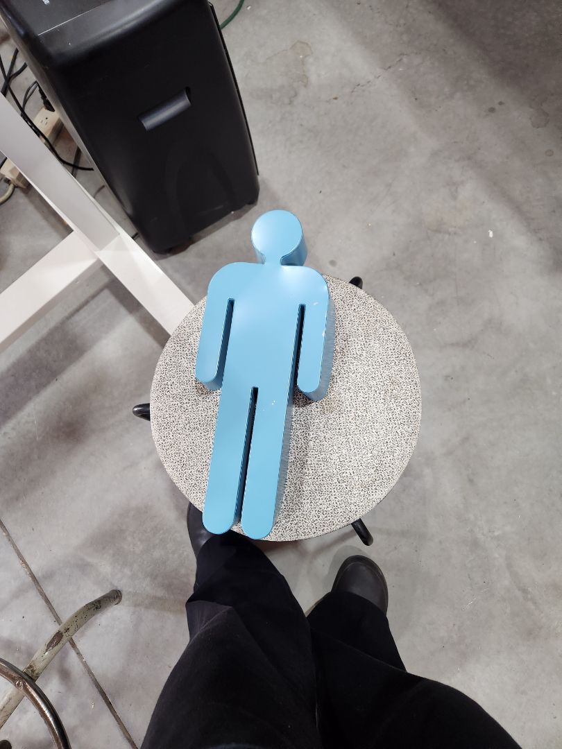 Men's Bathroom symbol- metal