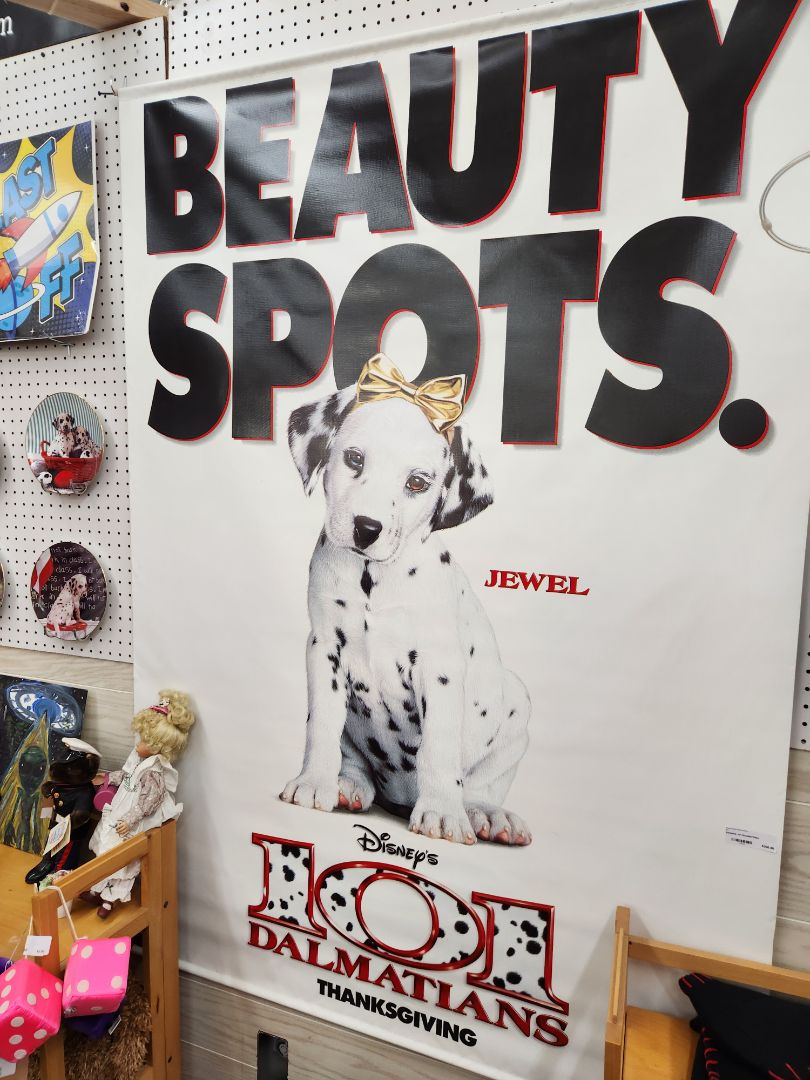 101 Dalmatians banner- "Beauty Spots" 4ft by 6ft