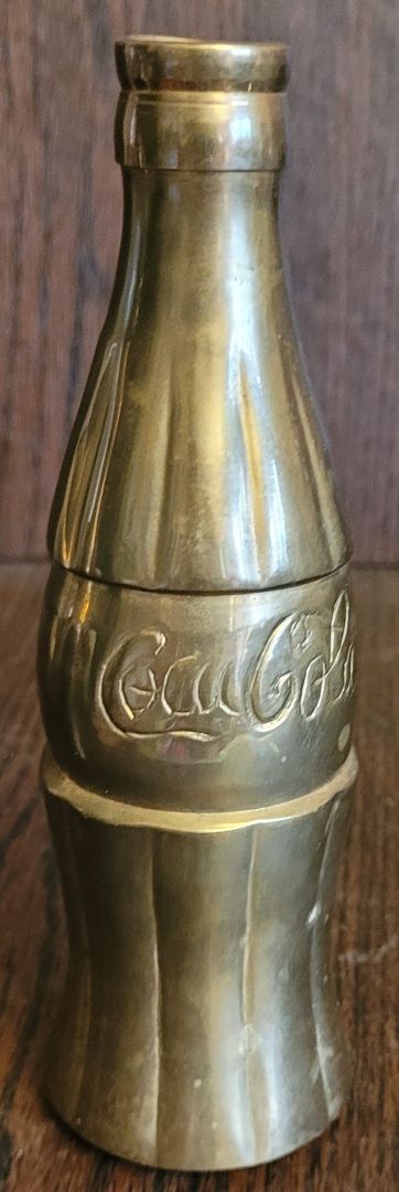 Vtg Brass Coke Bottle
