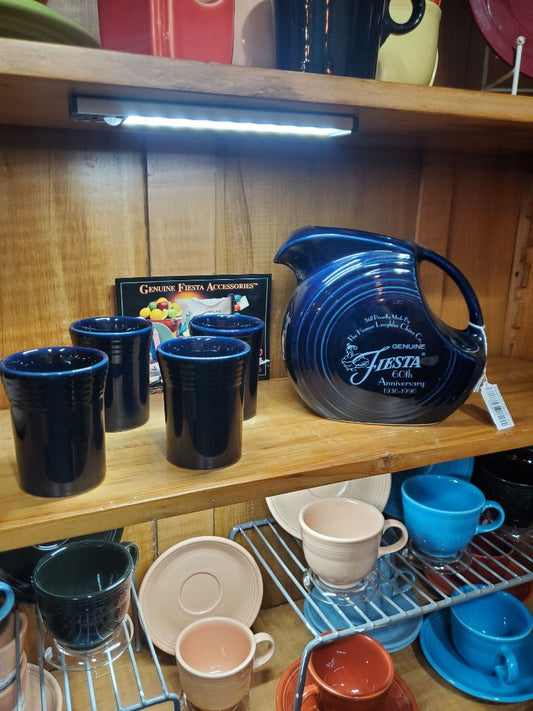 AHAZ0032 Fiesta disc pitcher w/4 tumblers cobalt
