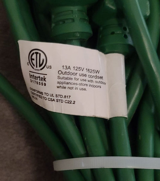 Green Intertek Extension Cord 50', 50'