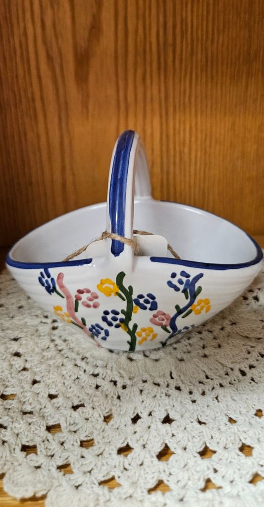 Ceramic Basket made in Cyprus  LR
