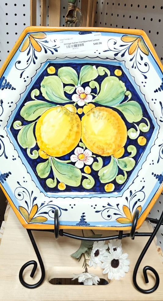 Vintage Italian Handpainted Lemon plate