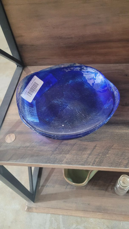 Pasabahce Turkish Blue and Clear plates