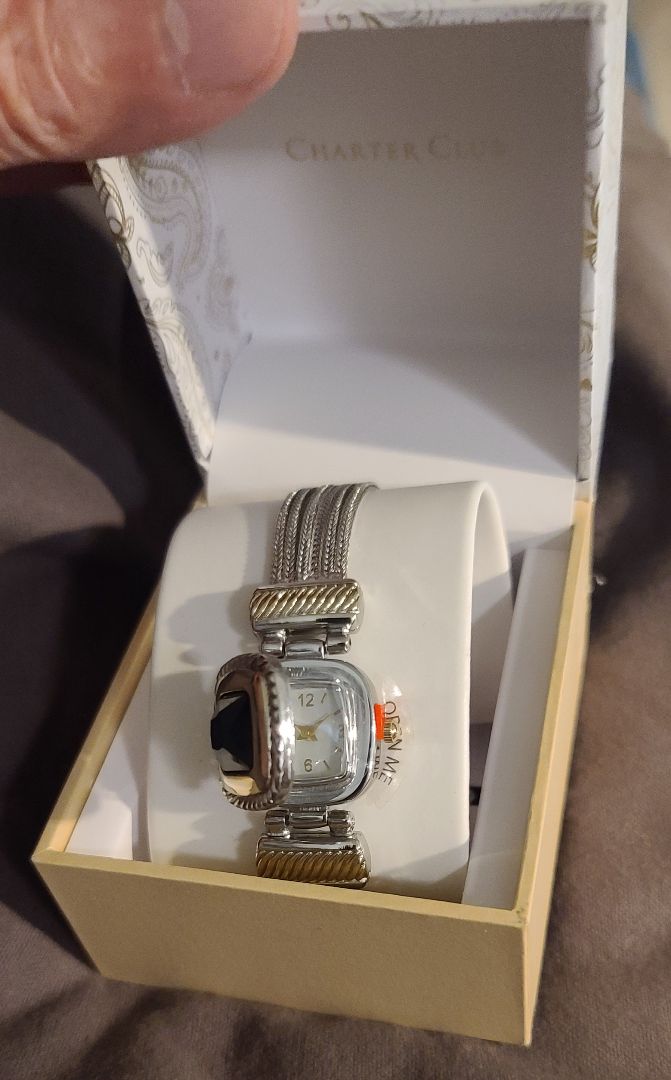 Black & Silver Macy's Watch, Women's