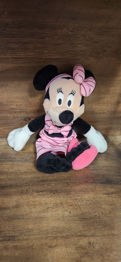 Disney Stuffed Mini Mouse in pink swimsuit