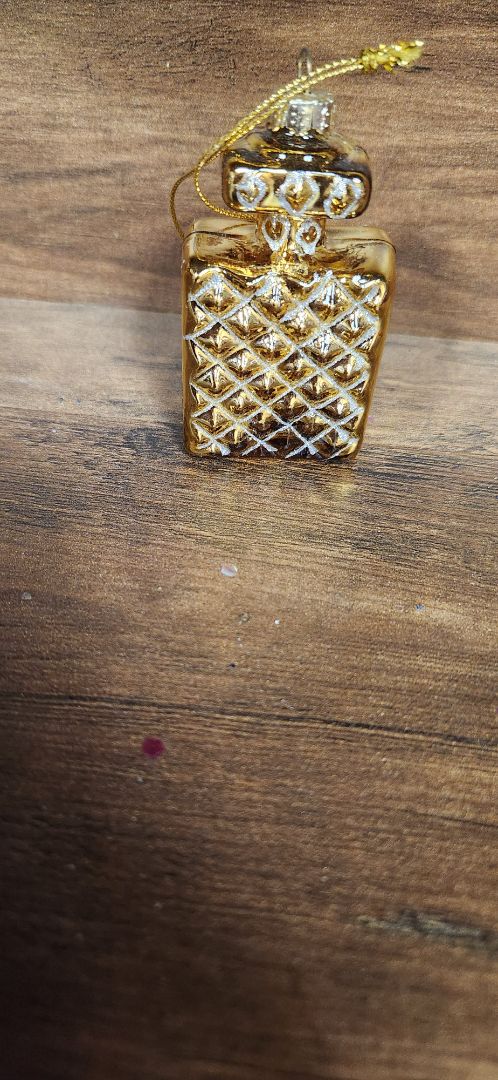 Avon Gold perfume bottle ornament