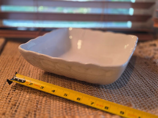 White Ironstone China England Ironstone China - Hostess dish ladyfinger, Square 9.25" x 9.25"