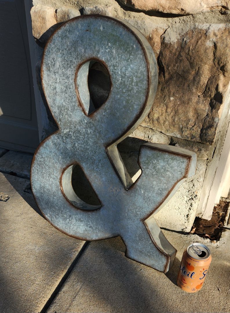 Tin Ampersand decor