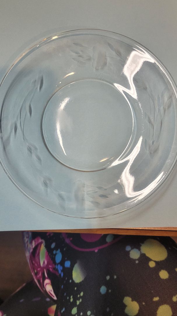 Etched Glass Salad plate