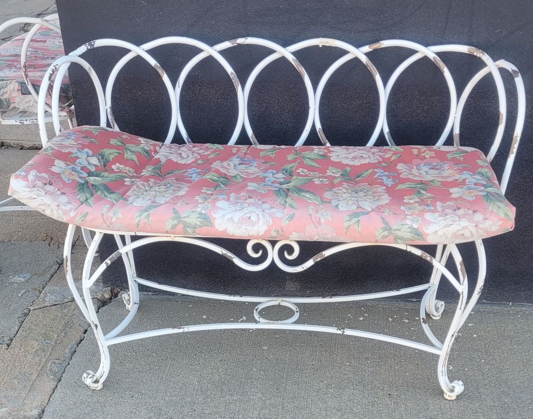 White Metal Benches