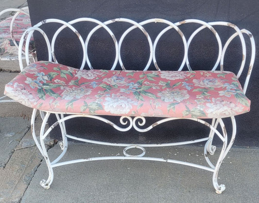 White Metal Benches